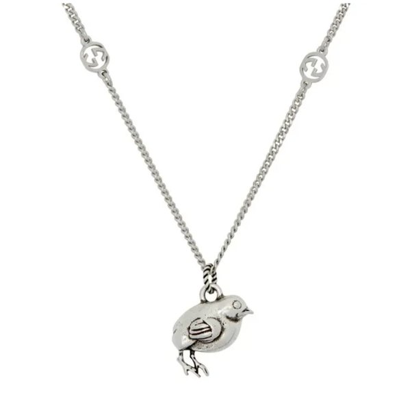 Gucci Chick Motif Necklace in Silver - Picture 1 of 5